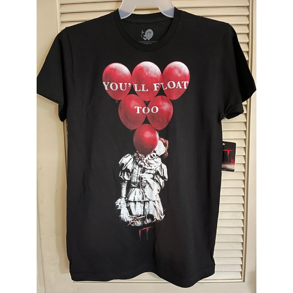 NEW Men Adult T-Shirt~You'll Float Too With Balloons IT Pennywise Stephen King
